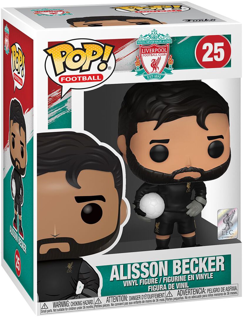 Figurine Funko Pop! N&deg;25 | Football | Alisson Becker (liverpool)